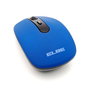 ELBE RT-110 Souris sans fil bleue avec batterie rechargeable, Plug & Play, 3 réglages DPI (800/1200/1600) et récepteur USB nano
