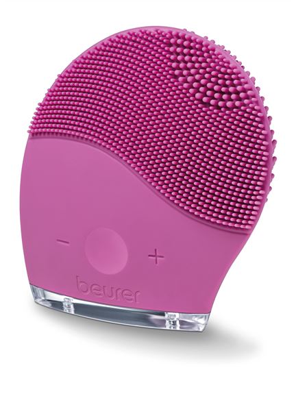 Beurer FC-49 Cepillo Facial - Brosse de Nettoyage Visage 2 en 1 en Silicone avec Massage Anti-Âge, 3 Zones de Brosses, IPX7, Rechargeable