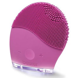 Beurer FC-49 Cepillo Facial - Brosse de Nettoyage Visage 2 en 1 en Silicone avec Massage Anti-Âge, 3 Zones de Brosses, IPX7, Rechargeable