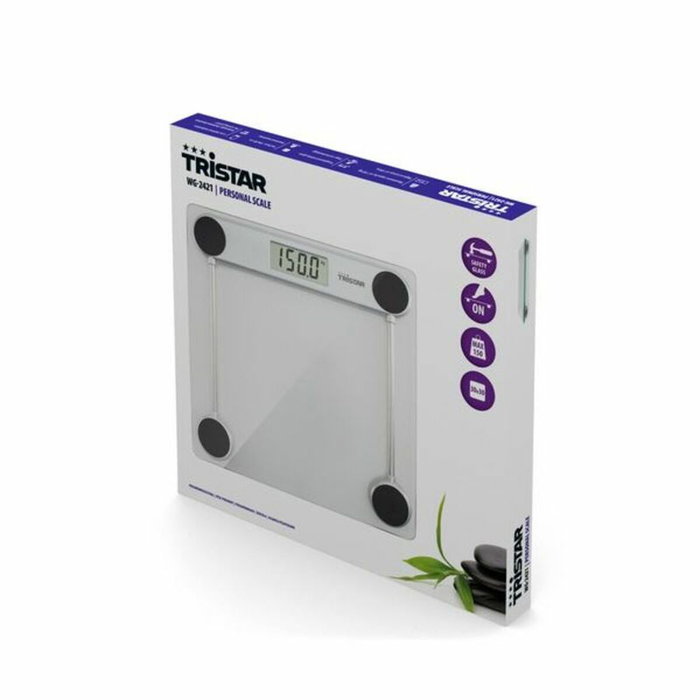Balance Numérique de Salle de Bain Tristar WG-2421 Báscula Noir Transparent 150 kg Balance Numérique de Salle de Bain Tristar WG-2421 Báscula Noir Transparent 150 kg