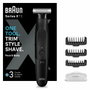 Braun Series X XT3100 Tondeuse hybride pour visage avec lame flexible 4D et 3 sabots