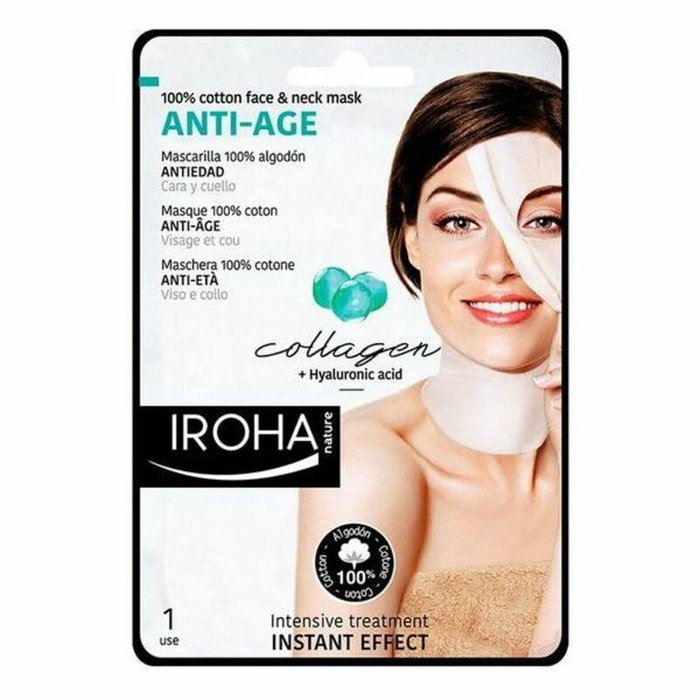 Iroha Masque visage et cou anti-âge au collagène et acide hyaluronique