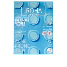 Iroha SOS Pimple Patches pour Boutons - Traitement Acide Salicylique, Tea Tree, Centella Asiatica - Unisexe - 18 patchs