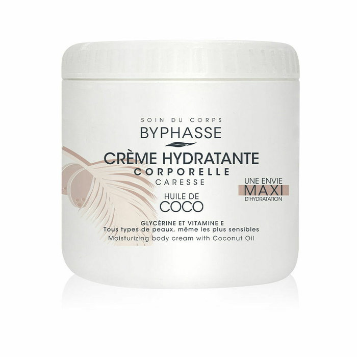 Byphasse Crème hydratante pour le corps à l'huile de coco 500 ml Byphasse Crème hydratante pour le corps à l'huile de coco 500 ml