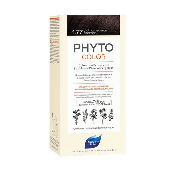 Phyto Phytocolor 4.77 castaño marrón intenso Phyto Phytocolor 4.77 castaño marrón intenso