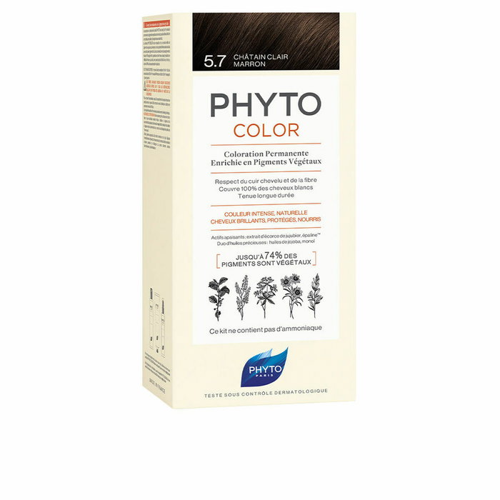 Phyto Phytocolor 5.7-castaño marrón claro (Lot de 4)