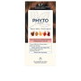 Phyto COLOR #5.7 Castaño Marrón Claro 4 Unités - Coloration Capillaire Permanente Enrichie en Extraits de Plantes, Sans Ammoniaque, Éclats Naturels