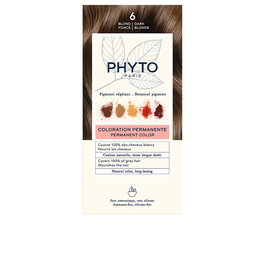 Phyto Coloration Permanente #6 Rubio Oscuro - 4 Unités - Sans Ammoniaque, Reflets Naturels