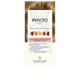 Phyto 8-Rubio Claro 4 u - Coloration Permanente Cheveux - Teinte Naturelle Éclatante - Extraits de Plantes - Sans Ammoniaque