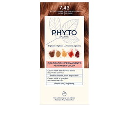 Phyto #7.43-rubio dorado cobrizo 4 u - Coloration Cheveux Femme, Rubio Dorado Cobrizo, Sans Ammoniaque, 4 Unités