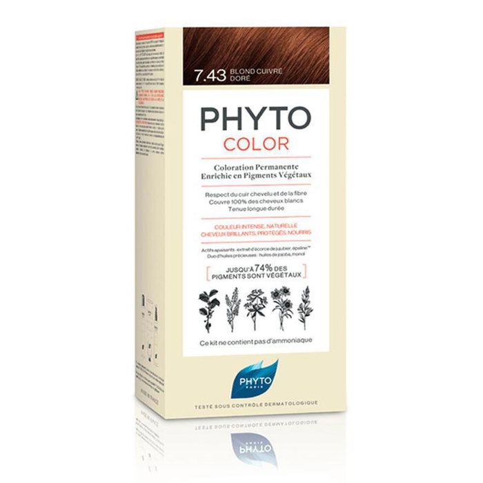 Phyto Phytocolor 7.43 rubio dorado cobrizo Phyto Phytocolor 7.43 rubio dorado cobrizo