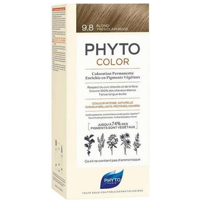 Phyto Color 9.8 Rubio Beige Muy Claro Teinture Permanente