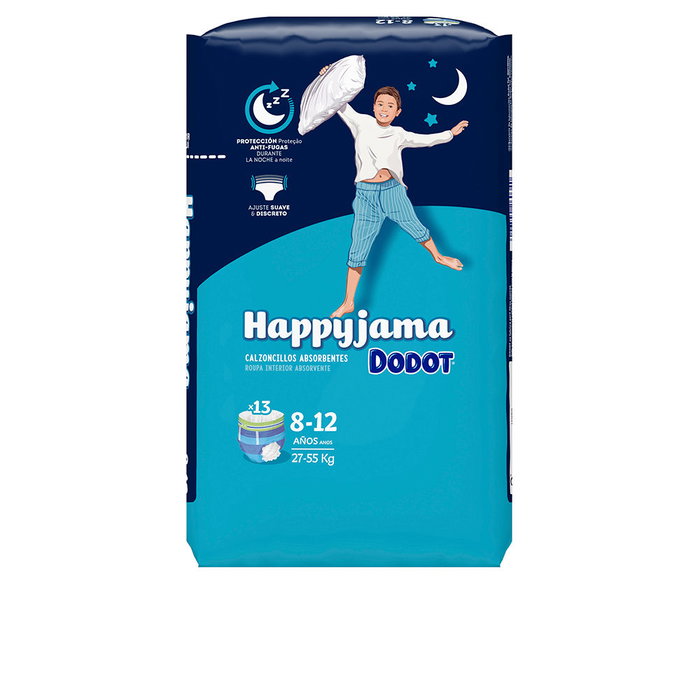 Dodot Happyjama Culottes Taille 8, 13 unités, pour enfants de 8-12 ans, absorption nocturne Dodot Happyjama Culottes Taille 8, 13 unités, pour enfants de 8-12 ans, absorption nocturne