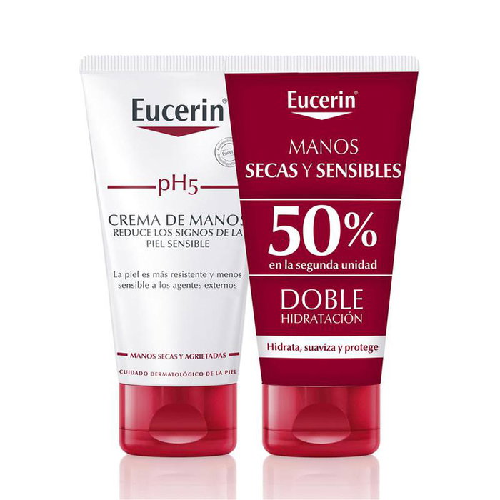 Eucerin Crème pour les Mains pH5, Lot de 2 x 75 ml Eucerin Crème pour les Mains pH5, Lot de 2 x 75 ml