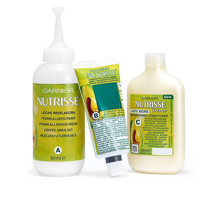 Garnier Nutrisse Crème Coloration Cheveux #6.60 Rouge Vibrant - Nutrition Optimale, Éclat Intense, Couverture Cheveux Blancs, 3 Unités