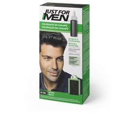 Just For Men Coloration Shampooing Noir 30 ml - Coupe les cheveux gris en 5 minutes, sans ammoniaque