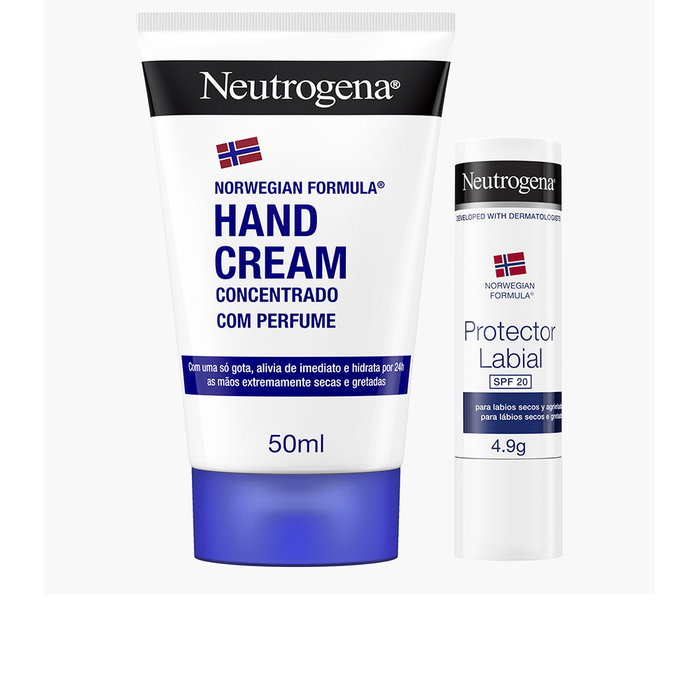 Neutrogena Crème Mains Concentrée 50ml et Baume à Lèvres SPF 20 4,8g