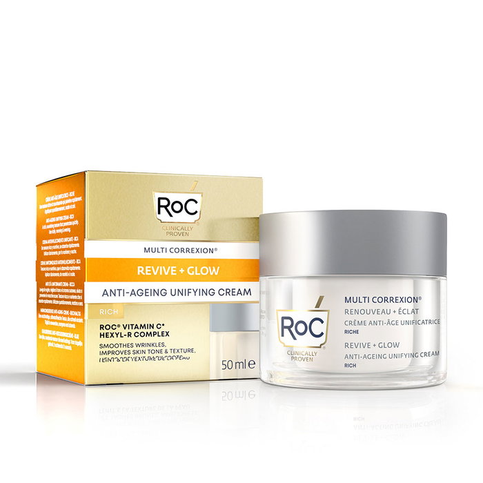 Roc REVIVE + GLOW Crème Unificatrice Éclaircissante Anti-rides Éclat 50 ml Roc REVIVE + GLOW Crème Unificatrice Éclaircissante Anti-rides Éclat 50 ml