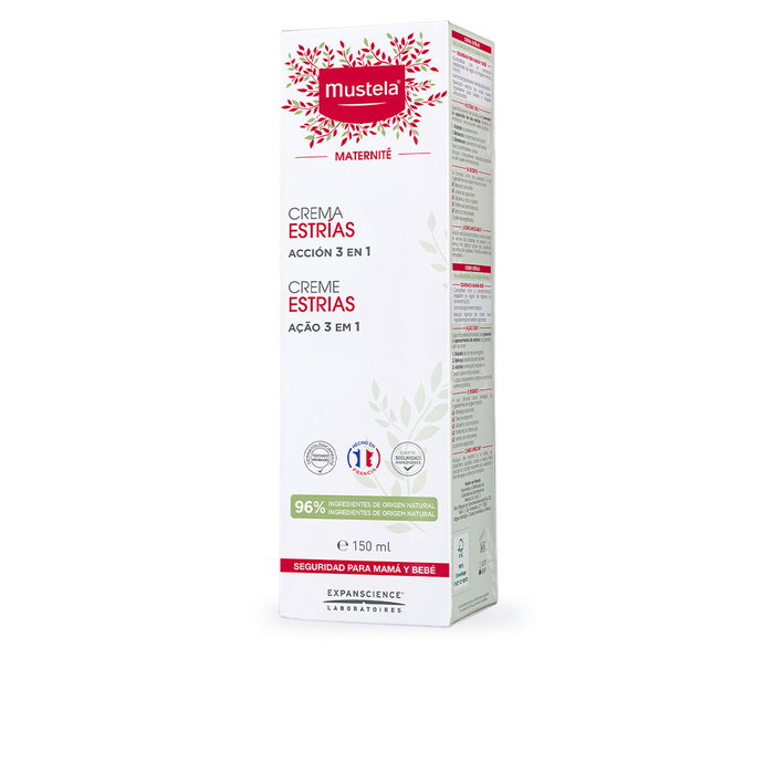 Mustela Crème Anti-Vergetures Maternité pour Femme - Prévention Vergetures Grossesse et Post-Partum - Hydratante & Assouplissante - 150 ml