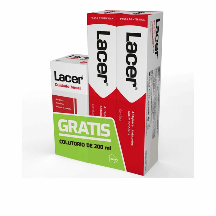 Lacer Ensemble Dentifrice 2 x 125 ml et Bain de Bouche 200 ml