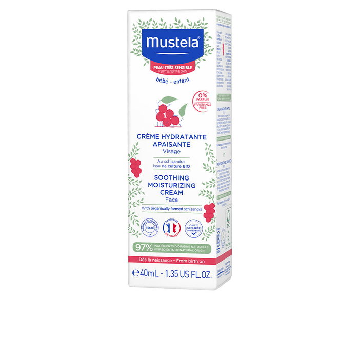 Mustela Crème Visage Hydratante Confort Bébé-Enfant 40 ml - Apaisante Peaux Ultra-Sensibles