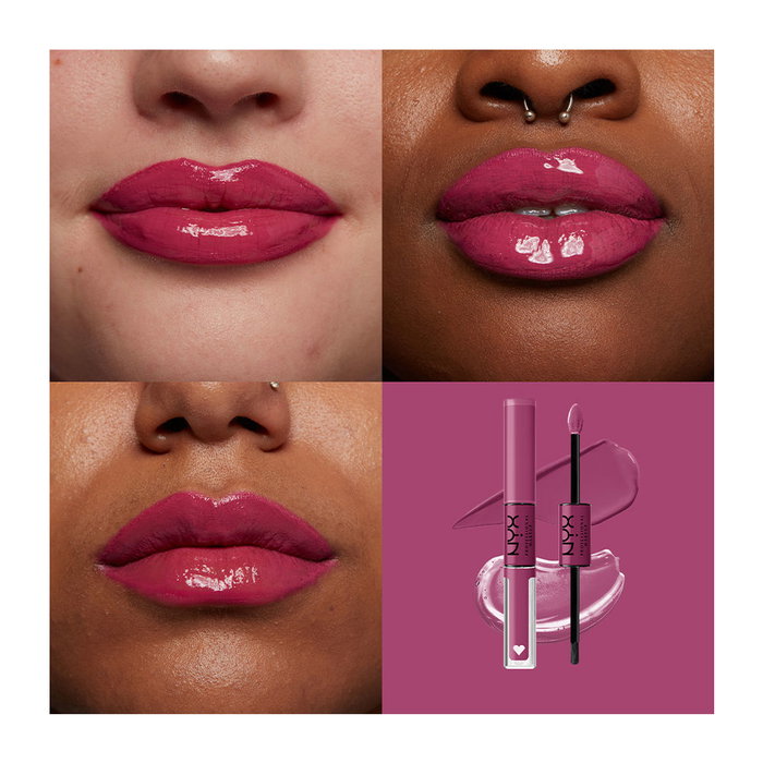 NYX PROFESSIONAL MAKE UP Shine Loud Pigment Lip Shine #27-hottie hijacker, brillant à lèvres longue durée, rose