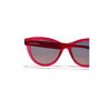 Hawkers Lunettes de Soleil NOLITA ECO Cat-eye Rouge Cerise Translucide Verres Dégradés Gris Rose UV400 Acétate ECO