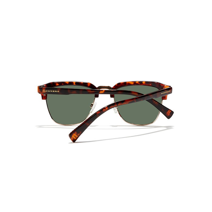 Hawkers NO LIMIT Lunettes de soleil polarisées Carey Alligator Marron Noir UV400 Verres Vert Alligator