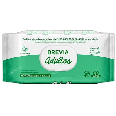Salustar BREVIA Lingettes avec lotion nettoyante pour adultes 30x20 cm, 60 unités Salustar BREVIA Lingettes avec lotion nettoyante pour adultes 30x20 cm, 60 unités