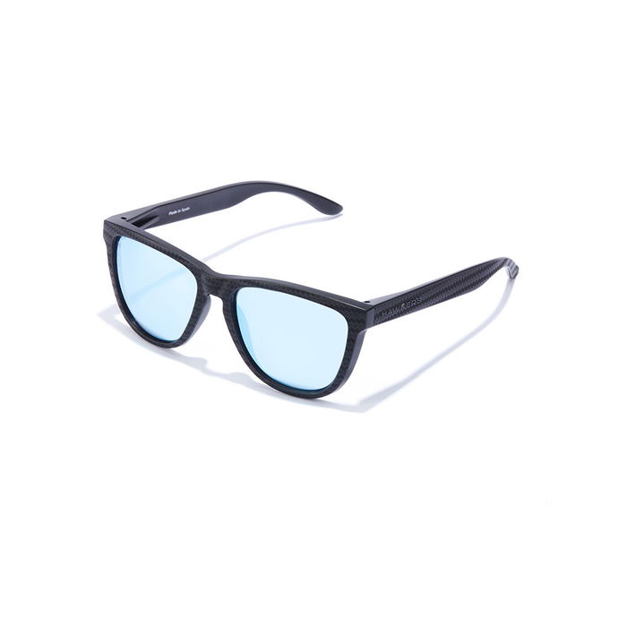 Hawkers Lunettes de Soleil ONE RAW CARBON Polarisées Verres Bleu Chrome Effet Carbone Unisexe TR90 Protection UV400