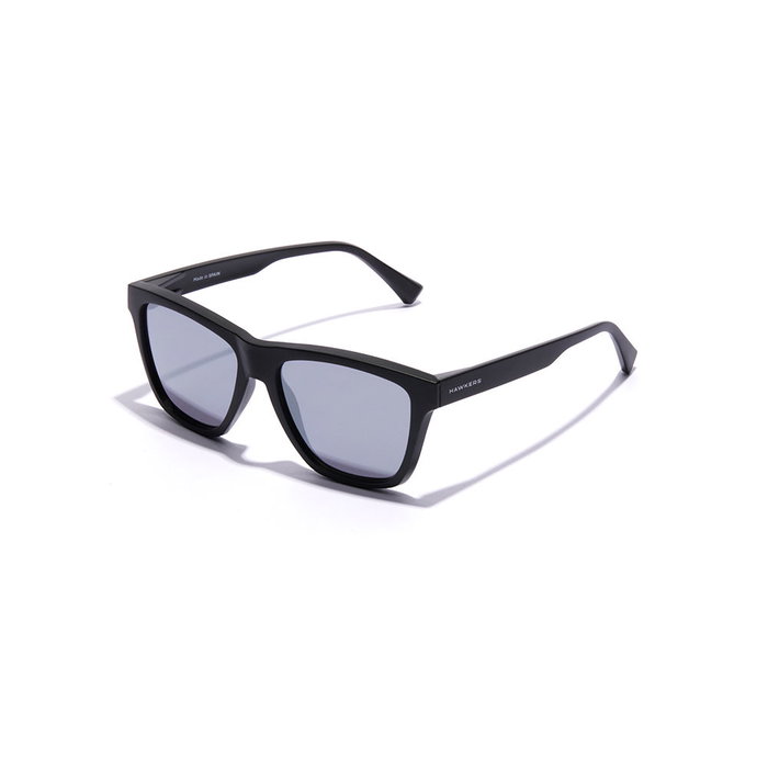 Hawkers Lunettes de soleil ONE LS RAW #black chrome, monture noire mate, verres bleus miroirs, Unisexe