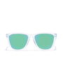 Hawkers Lunettes de Soleil ONE RAW Polarisées UV400 Vert Émeraude Unisexe Monture Transparente Carrée
