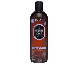 Hask BLONDE CARE Shampoing Tonifiant Violet pour Cheveux Éclatants et Sans Reflets Indésirables, 355 ml