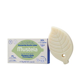 Mustela Shampoing Solide BIO 75g pour Cheveux et Corps, Nettoyage Doux à partir de 3 ans