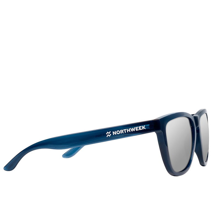 Northweek Lunettes de Soleil Carrées Unisexe Bleu Marine UV 400 - Diamètre Verre 54 mm