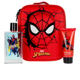 Marvel Spiderman Coffret Cadeau 3 Pièces : Eau de Toilette 100ml, Gel Douche 60ml et Trousse de Toilette pour Enfants