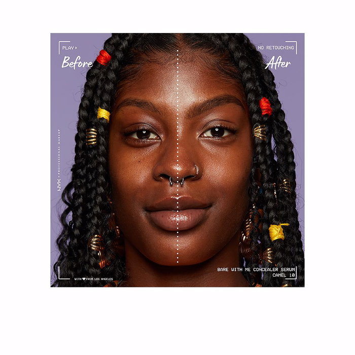 Nyx Professional Make Up BARE WITH ME Sérum Anti-Cernes Fluide - Nuance #10-camel, Hydratant & Fini Naturel, 9.6ml