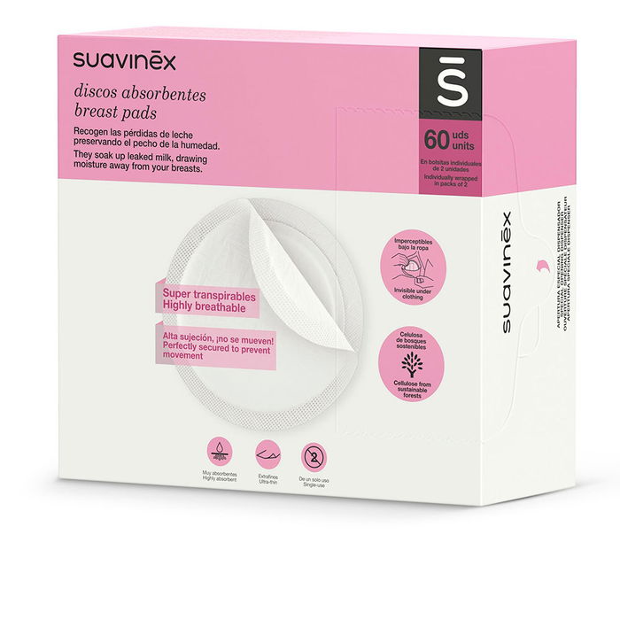 Suavinex Disques Protecteurs d'Allaitement Nature 60 Unités