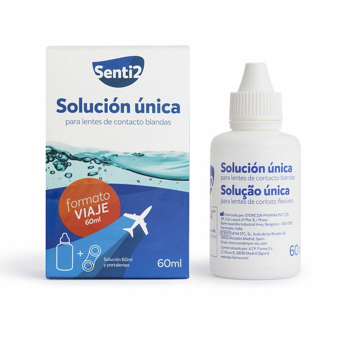 Senti2 ÚNICA Solution avec Acide Hyaluronique et Porte-lentilles 60 ml Senti2 ÚNICA Solution avec Acide Hyaluronique et Porte-lentilles 60 ml