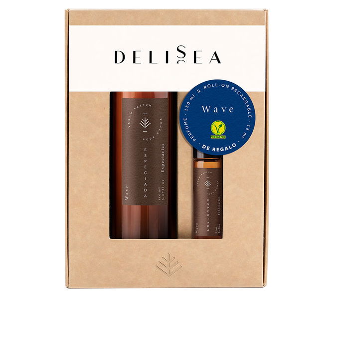 Delisea WAVE VEGAN EAU PARFUM Lot de 2 pièces - Vaporisateur 150 ml + Vaporisateur 12 ml - Parfum Végétalien pour Homme Delisea WAVE VEGAN EAU PARFUM Lot de 2 pièces - Vaporisateur 150 ml + Vaporisateur 12 ml - Parfum Végétalien pour Homme