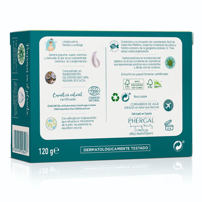 Dr. Tree Gel Douche Solide Usage Fréquent 120g Peau Sensible Hydratant