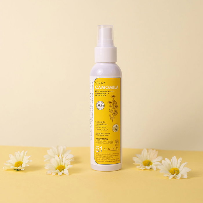 Clearé Institute CAMOMILA eco spray 125 ml - Spray éclaircissant aux reflets naturels, brillance et protection solaire