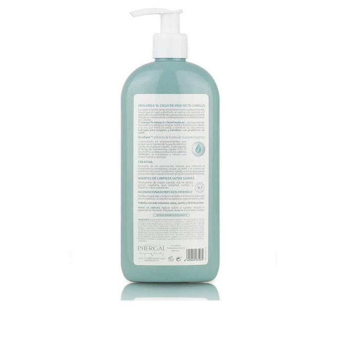 Clearé Institute Shampoing FORCE Anti-Chute, 400 ml - Avec AnaGain et Créatine pour fortifier et stimuler la croissance des cheveux