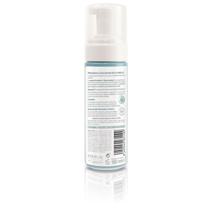 Clearé Institute Mousse Anti-chute Strength 150 ml - Réduit la chute de 85%, favorise la croissance, redensifie et apaise le cuir chevelu