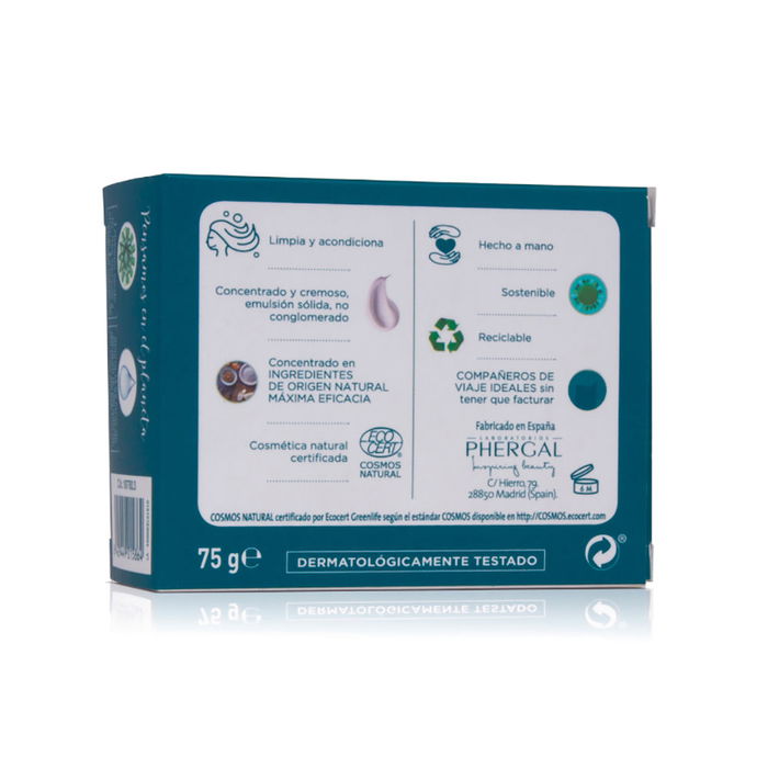 Dr. Tree Shampoing Solide Fortesse 2 en 1 75g - Soin Complet, Nettoyage, Revitalisation - 99,7% d'Ingrédients Naturels