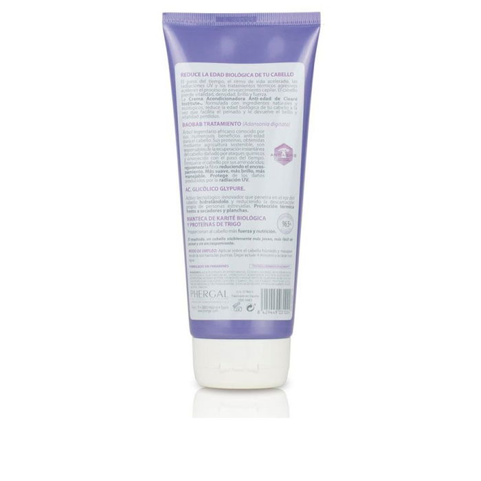 Clearé Institute Crème Revitalisante Anti-Âge Cheveux 200 ml avec Protéines de Baobab et Acide Glycolique