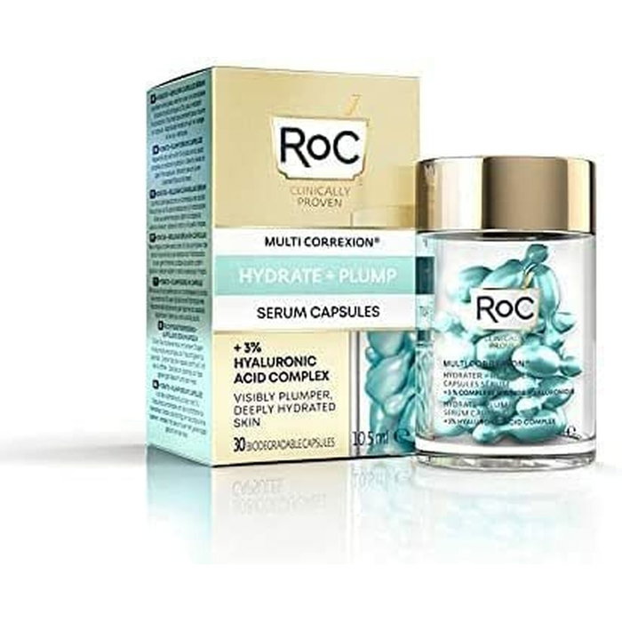 Roc HYDRATE + PLUMP Capsules Sérum à l'acide hyaluronique (30 unités)