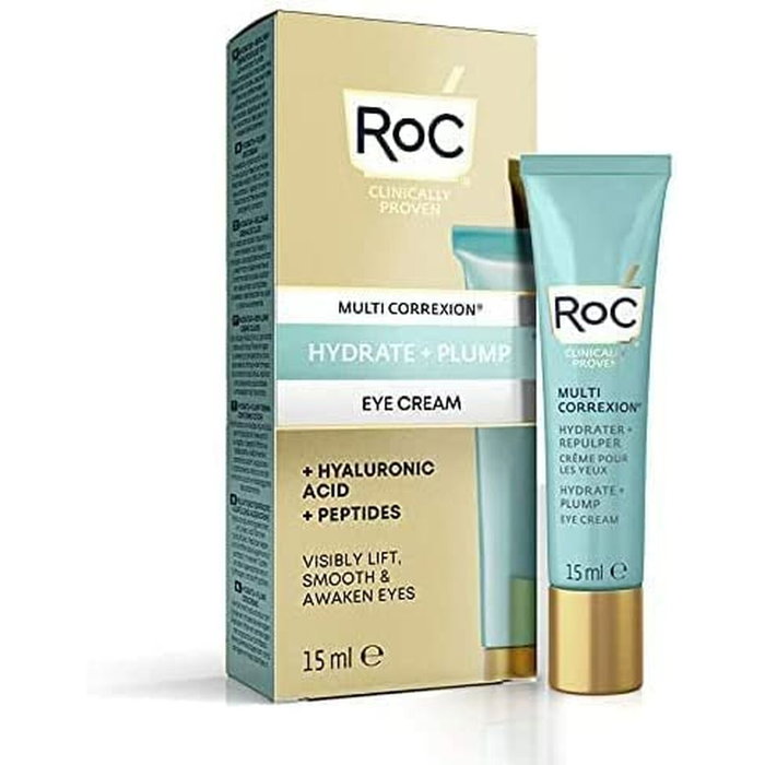 Roc Hydrate + Plump Crème Contour des Yeux à l'Acide Hyaluronique 15 ml