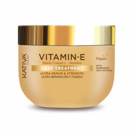 Kativa Masque Capillaire 300 ml à la Vitamine E, Biotine et Bambou - Traitement Intensif Réparateur
