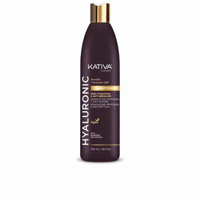Kativa Acondicionador Après-Shampoing - Hyaluronique, Kératine Q10, Hydratation Profonde et Anti-âge - 550ml Kativa Acondicionador Après-Shampoing - Hyaluronique, Kératine Q10, Hydratation Profonde et Anti-âge - 550ml